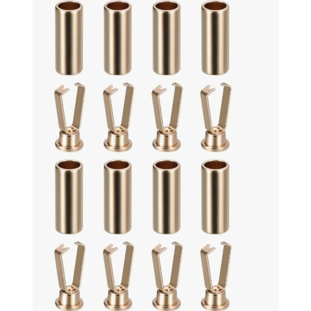 uxcell Shoelace Tips Alloy Lace Ends Cylindrical Tip Replacement Gold Tone 8pcs